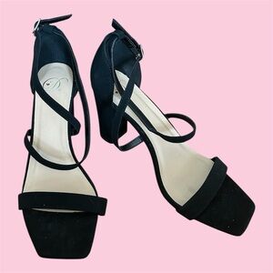 Elegant Black Strappy Heels